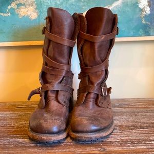 Free People Leather Combat boots